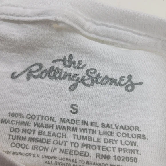 Rolling Stones fringe Shred Tee Upcycled Retro Band Merch - Picture 9 of 9